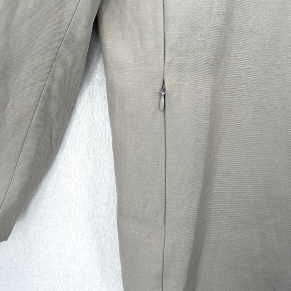 ENZA COSTA Twill Relaxed Blazer Womens Small Stone Wrap Belted Oversized Linen - Picture 10 of 16